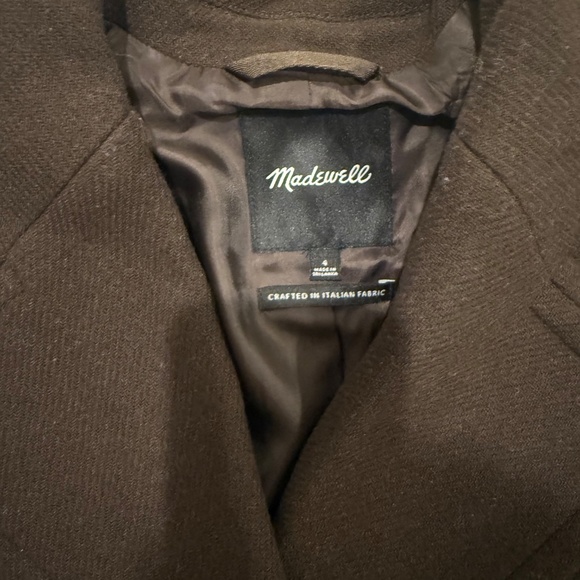 Madewell Brown Wool Coat - Picture 2 of 7